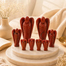 Natural Red Jasper angel idols by Talk to Crystals for angelic protection, strength, courage, grounding, stability and Root Chakra healing in sacred spaces