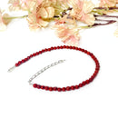 Red Jasper Round Bead Anklet