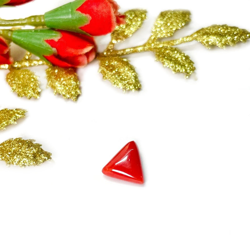 Red Moonga Triangle Gem stone (Strength & Leadership)