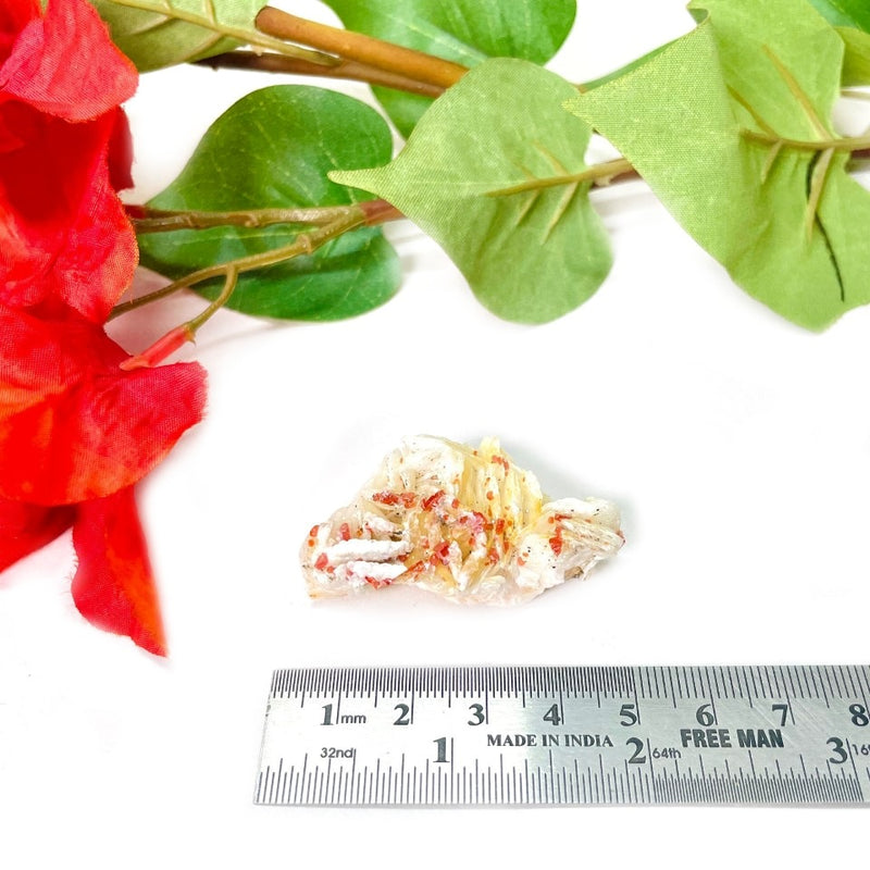 Red Vanadinite on Barite Matrix from Morocco