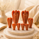 Natural Red Aventurine angel idols by Talk to Crystals for angelic protection, courage, motivation, vitality, confidence and grounding in sacred spaces