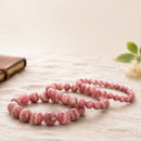 Natural Rhodochrosite bracelet by Talk to Crystals for self-love, emotional healing, compassion, forgiveness, Heart Chakra healing and inner peace. from Peru, and Argentina