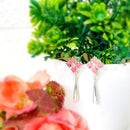 Rhodochrosite Earrings in Silver