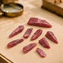 Rhodonite rough gem-quality collector's crystal by Talk to Crystals, selected for its rare, almost transparent quality and associated with love, emotional balance and self-worth