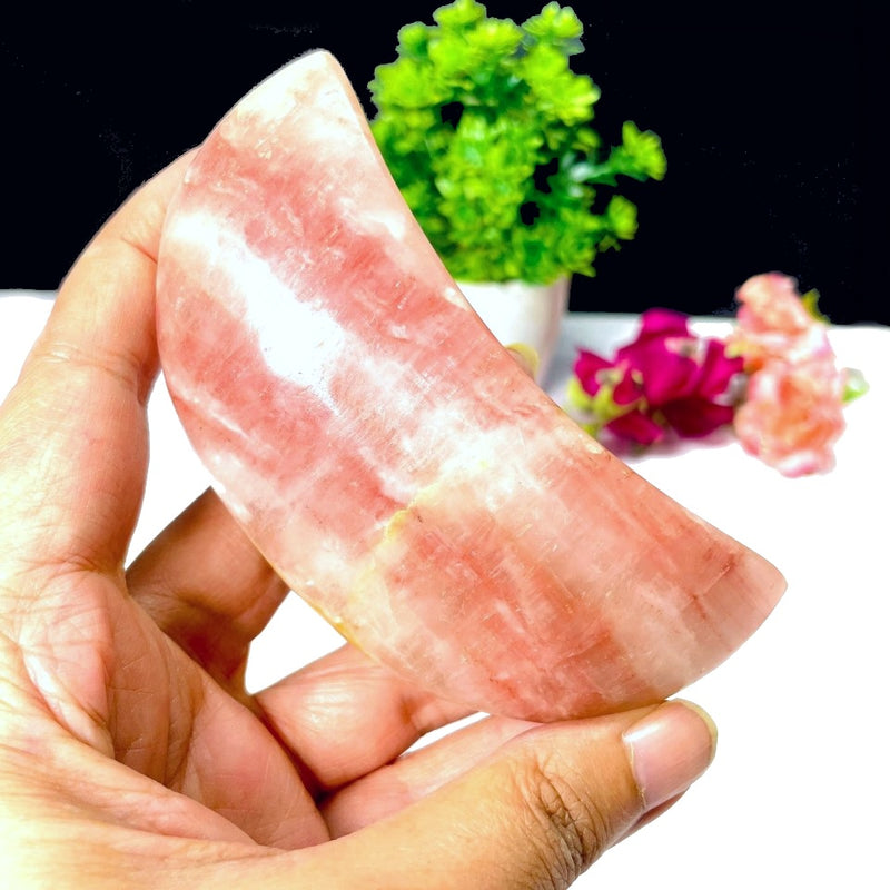 Moon in Rose Calcite (Tender Love & Compassion)