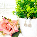 Rose Quartz Earrings in Silver (Love)