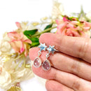 Rose Quartz Earrings in Silver (Love)