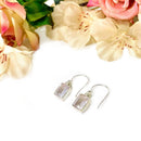 Rose Quartz Earrings in Silver (Love)