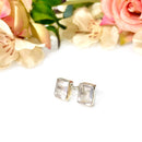 Rose Quartz Earrings in Silver (Love)