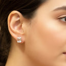 Rose Quartz Earrings in Silver (Love)