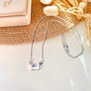 Rose Quartz Necklace in Silver