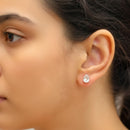 Rose Quartz Earrings in Silver (Love)