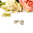 Rose Quartz Earrings in Silver (Love)