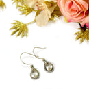 Rose Quartz Earrings in Silver (Love)