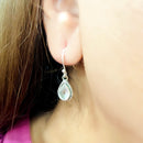 Rose Quartz Earrings in Silver (Love)