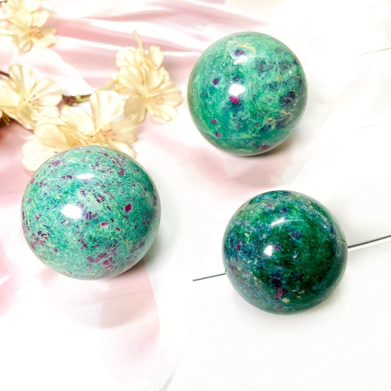 Ruby Fuchsite Sphere (Love & Balance)