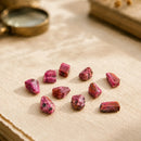 Premium natural Ruby rough by Talk to Crystals, a high-vibration crystal associated with vitality, passion, courage, confidence, abundance and Root & Heart Chakra energy.
