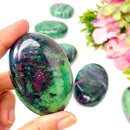 Ruby Zoisite Palmstone (Spiritual Awakening & Empathy)