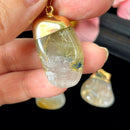 Golden Rutile Quartz Tumble Pendant from Brazil (Clarity & Protection)