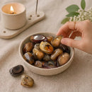 Sardonyx tumble stones by Talk to Crystals featuring grounding healing crystals for strength, protection, confidence, stability, motivation, and disciplined spiritual energy in India