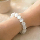 Selenite Round Bead Bracelet (Aura Cleansing)