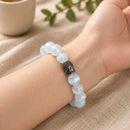 Selenite Round Bead Bracelet (Aura Cleansing)