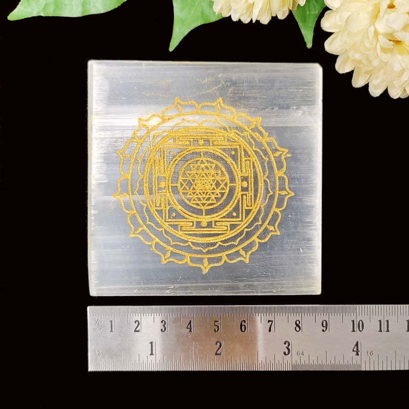 Selenite Small Square Charging Plates