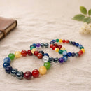 Seven Chakra Stones Bracelet  (Grounding and Balance)