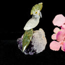 Small Crystal Birds / Parrots on Amethyst Druzy from Brazil
