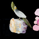 Small Crystal Birds / Parrots on Amethyst Druzy from Brazil