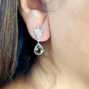 Smoky Quartz Earrings in Silver