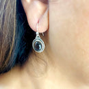 Smoky Quartz Earrings in Silver