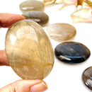 Smoky Quartz Palmstones (Grounding & Detoxification)