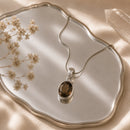 Smoky Quartz Small Pendants in Silver