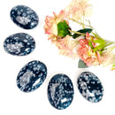 Snowflake Obsidian Palmstones by Talk to Crystals for grounding, protection, balance and emotional calm