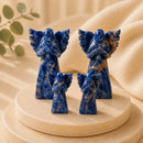 Sodalite Archangel Michael idol by Talk to Crystals in a spread-wing posture symbolizing angelic protection, courage, truth, wisdom, intuition, self-expression and freedom from fear