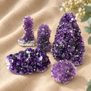 Stalactite Amethyst Cluster from Brazil by Talk to Crystals for meditation, intuition, spiritual growth and grounding