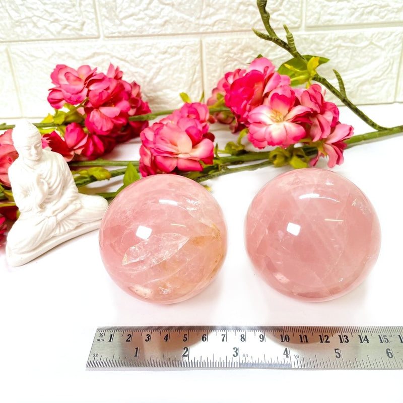 Star Rose Quartz Sphere (Love & Compassion)