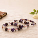 Super Seven round bead bracelet by Talk to Crystals for psychic abilities, intuition, spiritual awakening and healing, available in various bead sizes