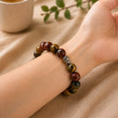Mixed Tiger Eye Round Bead Bracelet (Confidence and Protection from Jealousy)