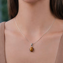Tiger Eye Small Pendants in Silver