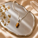 Tiger Eye Small Pendants in Silver
