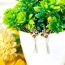 Tiger Eye Earrings in Silver