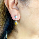 Tiger Eye Earrings in Silver