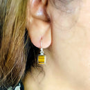 Tiger Eye Earrings in Silver