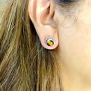 Tiger Eye Earrings in Silver