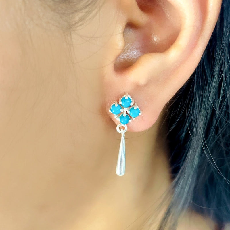 Turquoise Earrings in Silver