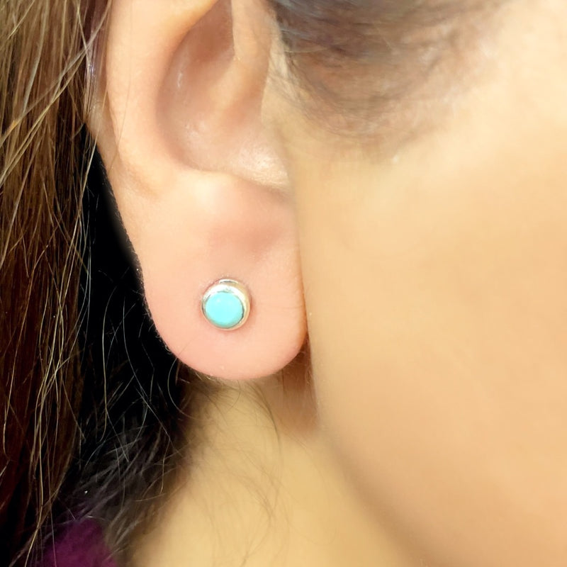 Turquoise Earrings in Silver