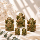 Unakite Ganesha idols by Talk to Crystals, available in various sizes, featuring natural healing crystals for patience, perseverance, emotional healing, harmonious relationships, removing obstacles, and auspicious beginnings, making meaningful spiritual and housewarming gifts in India