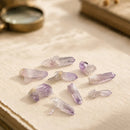 Vera Cruz Amethyst crystals by Talk to Crystals, featuring naturally unique crystal points and clusters for intuition, deep meditation, spiritual growth, psychic abilities, and Crown and Third Eye Chakra healing in India
